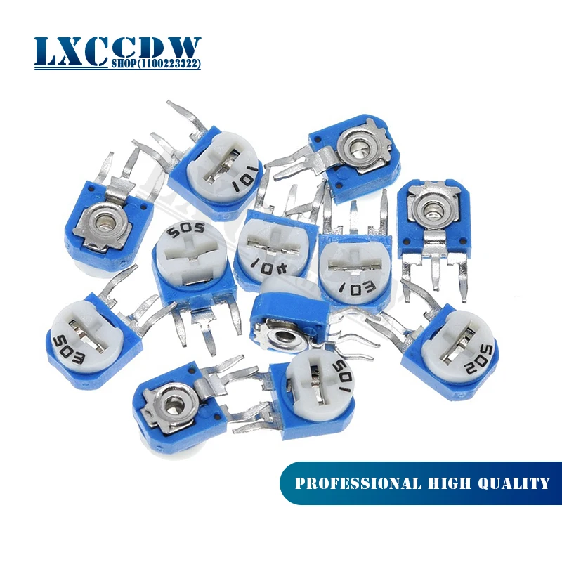 

20pcs RM063 RM-063 100 200 500 1K 2K 5K 10K 20K 50K 100K 200K 500K 1M ohm Trimpot Trimmer Potentiometer variable resistor