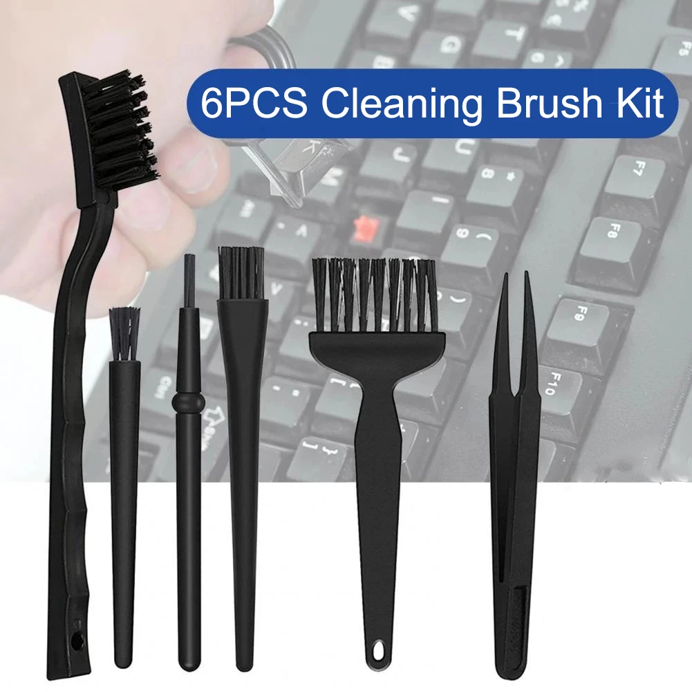 

6 IN 1 Professional Keyboard Cleaning Kit For Computer Laptop Dust Brushes Cleaner Set Portable Anti Static Keyboard Clean Brush