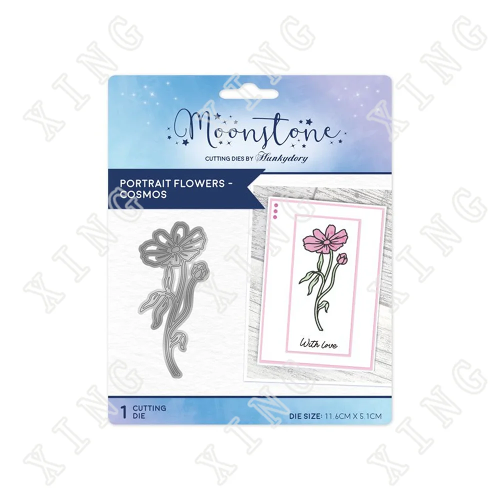 

Portrait Flowers Cosmos New Metal Cutting Dies Scrapbook Diary Decoration Stencil Embossing Template Diy Greeting Card Handmade