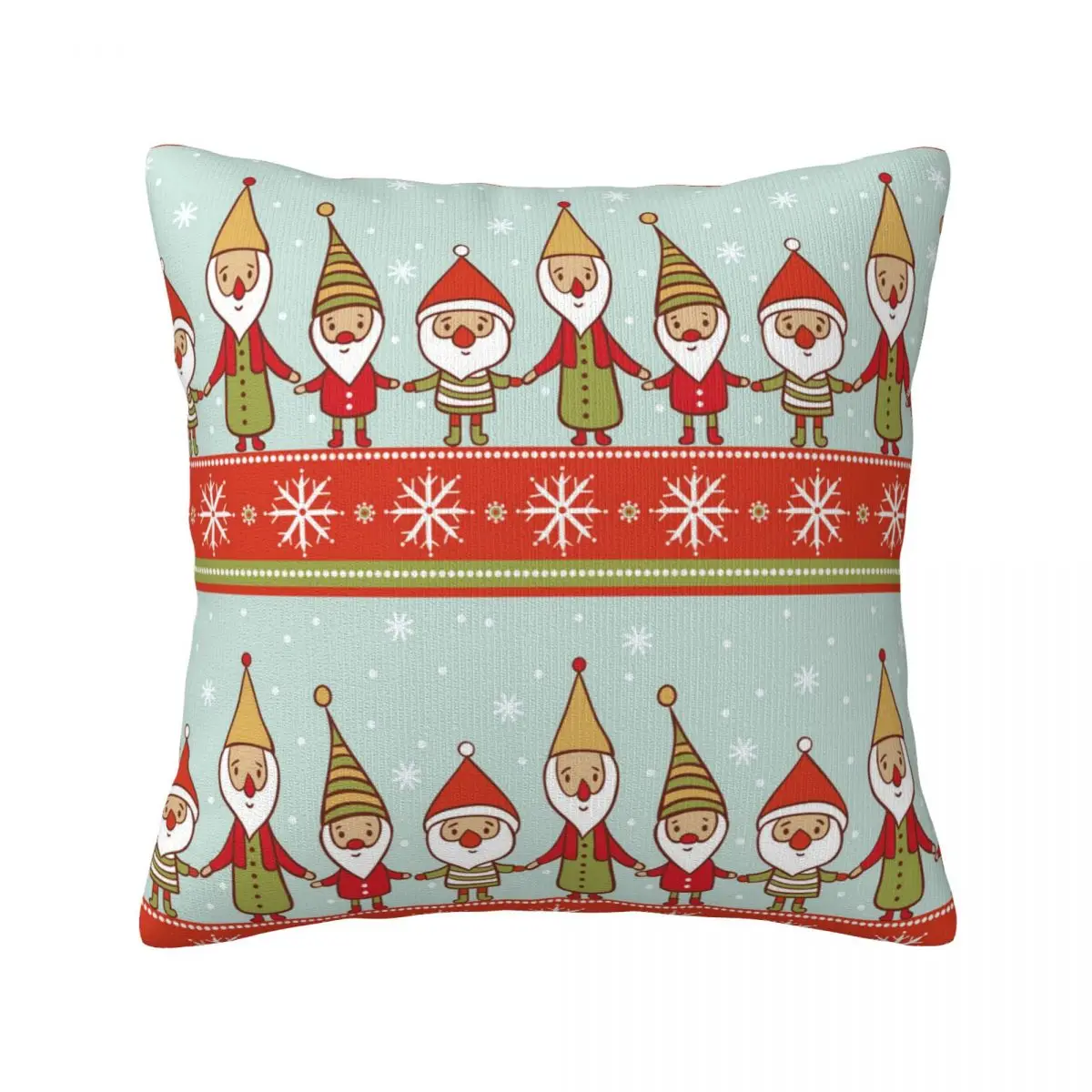 

Christmas Pattern With Gnomes Throw Pillow Cover Decorative Pillow Covers Home Pillows Shells Cushion Cover Zippered Pillowcase