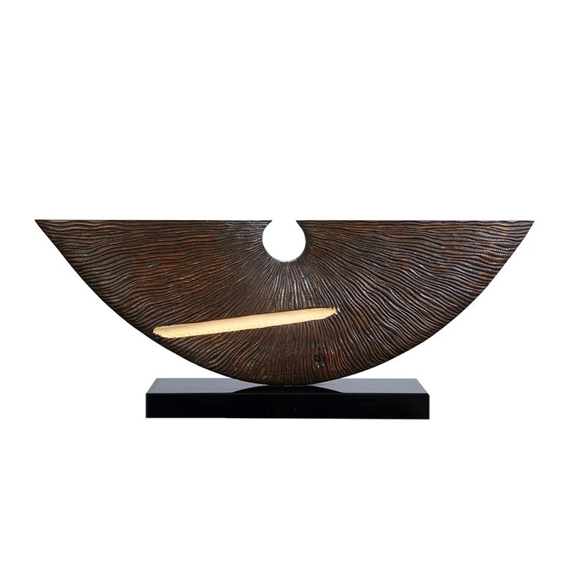 

Деревянная резьба в форме полумесяца, настольное украшение, художественное украшение для скульптуры, украшение для комнаты образцов