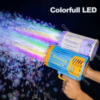 electric led bubble guns with 2 concentrate soapy water bubbles maker blower machine gun blaster for kids toddlers outdoor party
