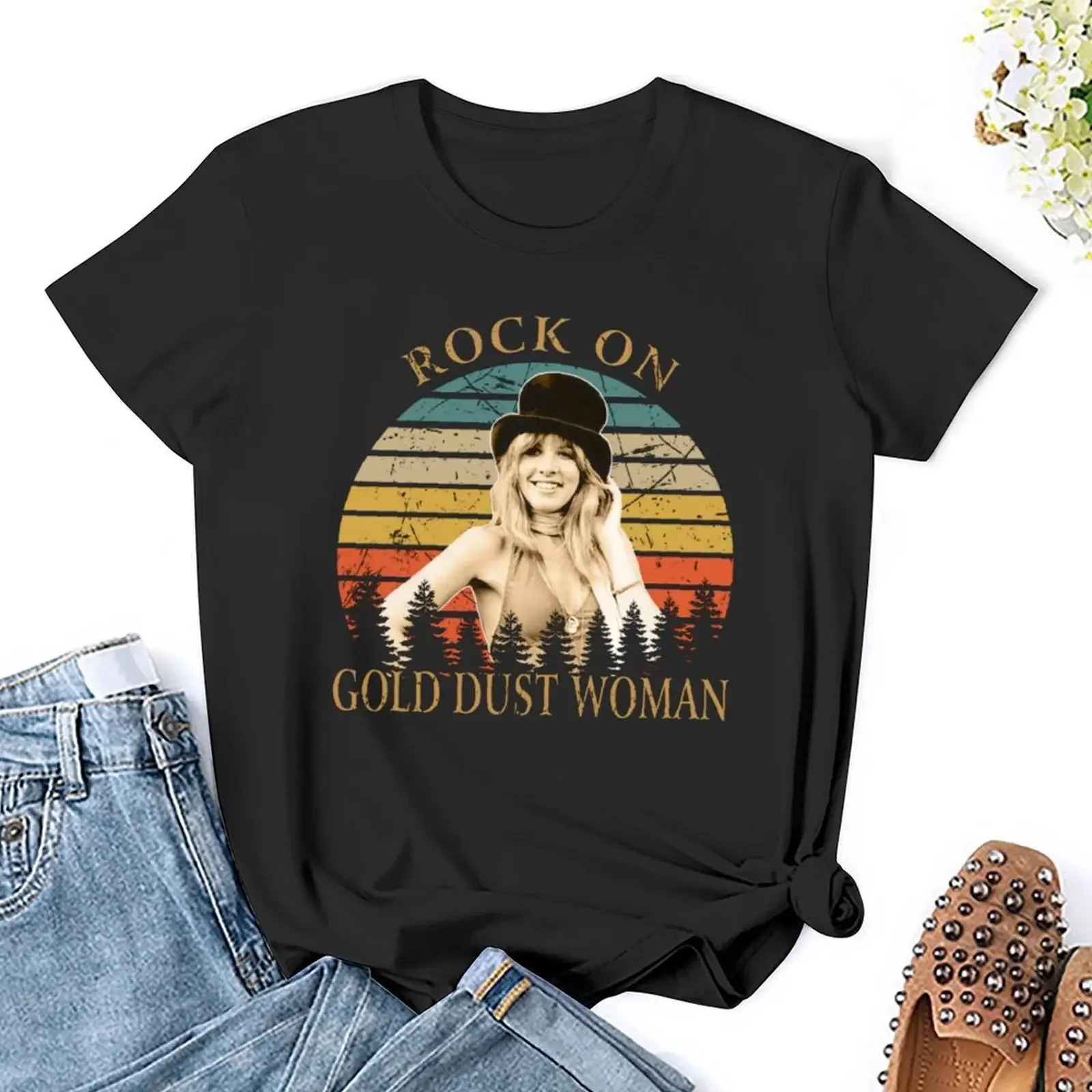 Футболка для мужчин и женщин Rock On Gold Dust Women Stevie Nicks футболка девушек Женская