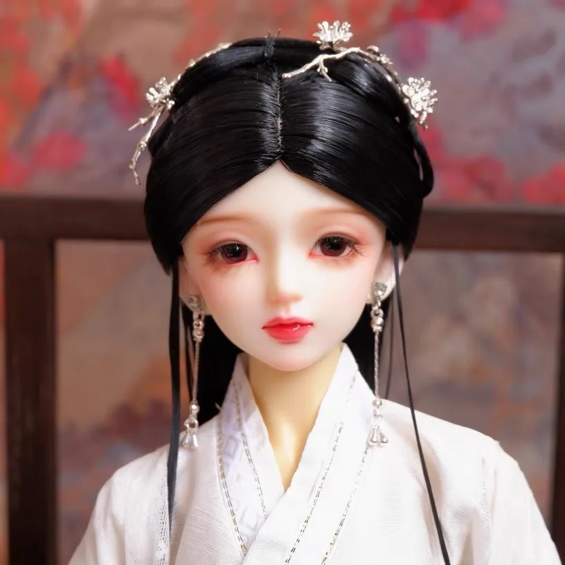 Эластичный парик для кукол BJD винтажные длинные волосы китайский стиль