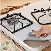 4pcs reusable gas stove burner covers gas stove protection mat stove burner liner cover foil cover kitchen tool accessories