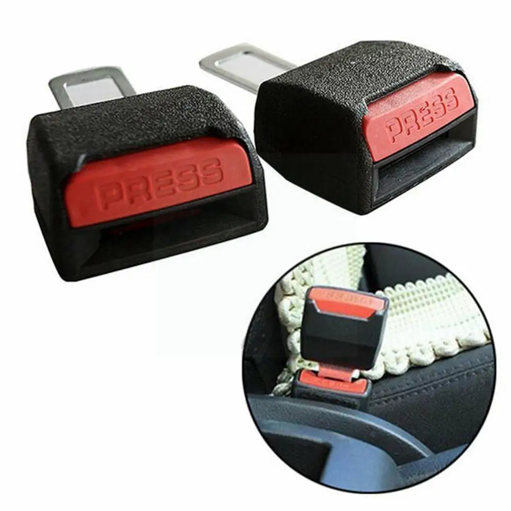

1pair Universal Car Belt Clip Extender Belt Socket Plug Insert Belt Lock Extension Connector Belt Buckle Padding C8l1