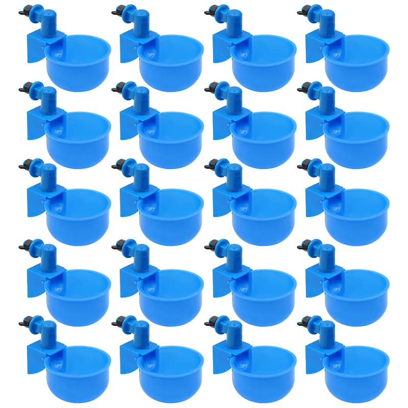 

5/10/20 Pcs Automatic Poultry Drinker Bowl Chicken Bird Water Cups Duck Drinking Machine Hanging Drinking Bowls Water Dispenser