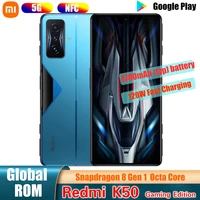 Global ROM Xiaomi Redmi K50 Gaming Edition 5G Smartphone 12G 256G Snapdragon 8 Gen 1 120Hz 6.67'' OLED Display 120W Fast Charger