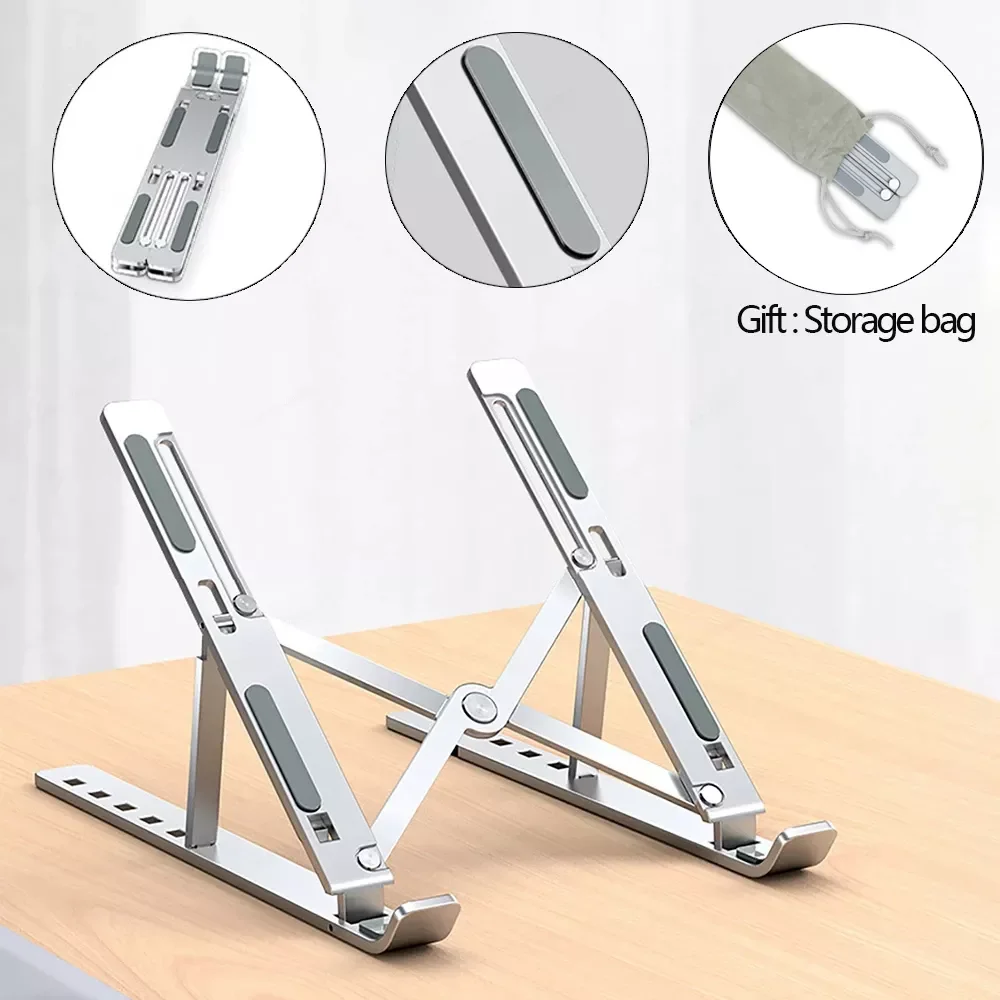 

Laptop Holder for MacBook Air Pro 13 Retina Notebook Laptop Stand Bracket Foldable Aluminium Alloy Laptop Holder for PC Notebook