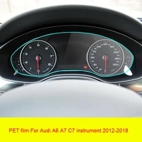 pet film screen protector for audi a6 a7 c7 2012 2018 car instrument panel protector dashboard center control touchscreen