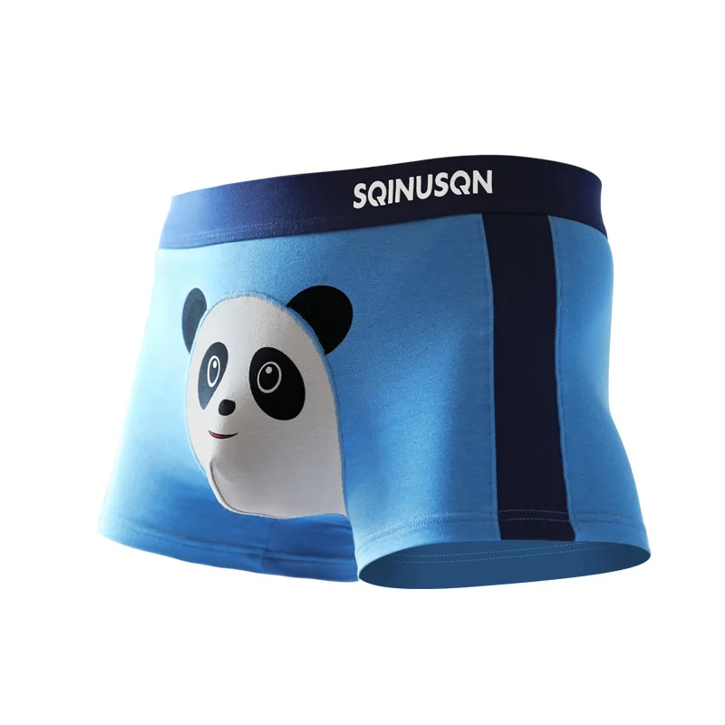 EXILIENS брендовые новые Мультяшные панды хлопковые боксеры Мужское нижнее белье