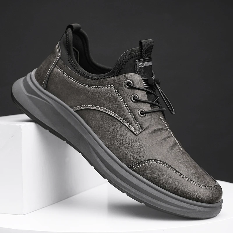 Мужская Повседневная Деловая обувь мужские кожаные кроссовки спортивная для