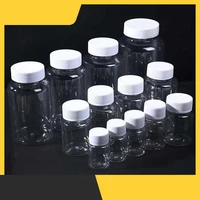 100pcs 15ml 20ml 30ml 50ml 80ml 100ml pet seal bottle empty clear solid powder medicine pill vial container reagent bottle