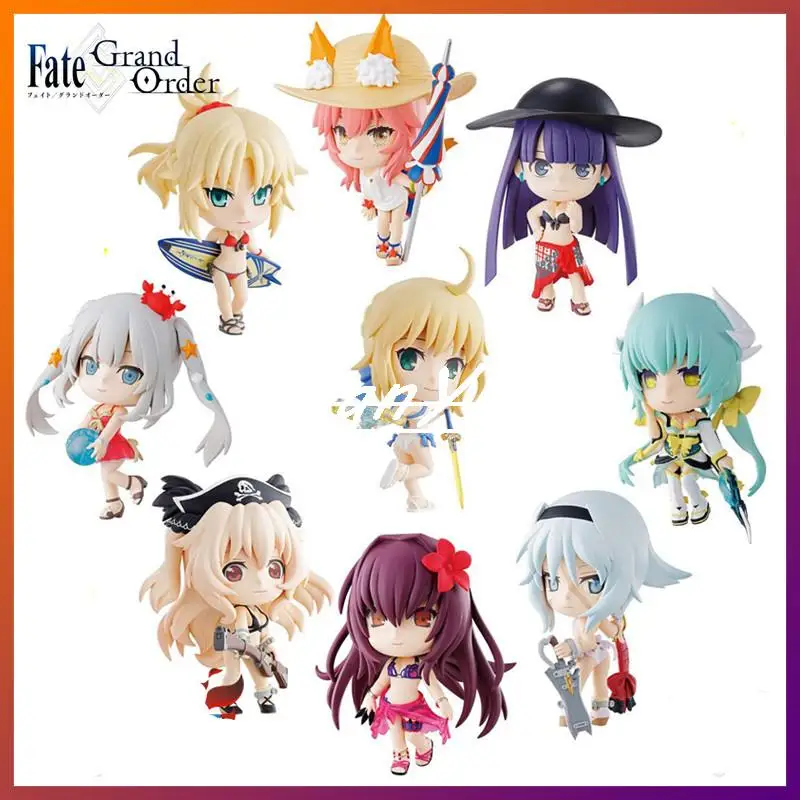 

Fate Grand Order, фигурка саблей scathach Kiyohime, милая версия, аниме, девушки, ПВХ, экшн-фигурка, модель, кукла, игрушки, 10 см