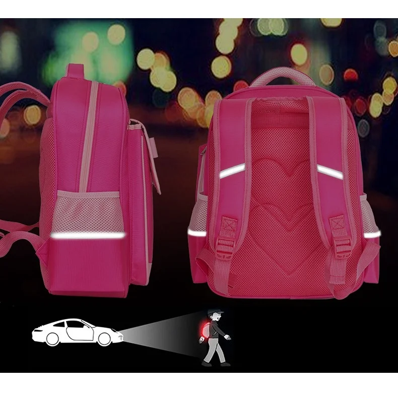 Korean Style Panelled Girls Sweet Princess Backpacks 2022 New Children Cute Bow-knot Waterproof High-capacity Bags with Pen Bag