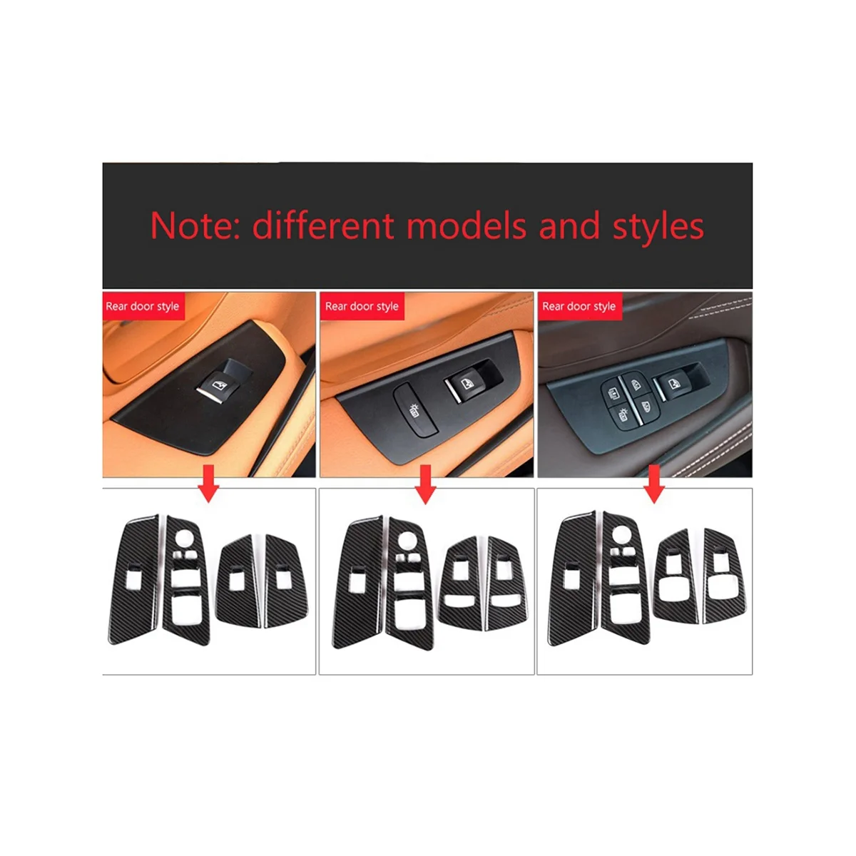 4 шт. наклейки на кнопки стеклоподъемника автомобиля BMW 5 серии G30 2018-2022