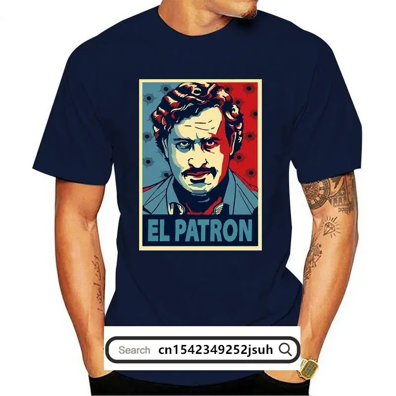 

New Pablo Escobar El Patron T Shirt Short Sleeves 100% Cotton Tees Vintage T-Shirts Crazy Men O-Neck Plus Size Tees