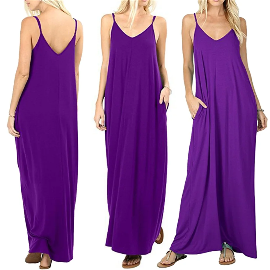 Европейское и американское однотонное свободное пикантное платье-жилет с