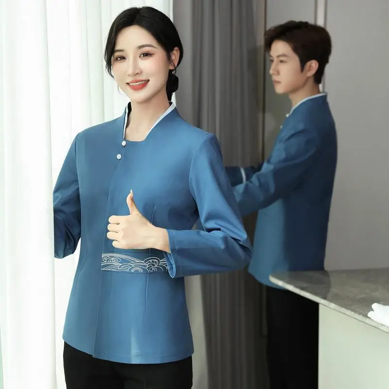 Одежда для уборки рабочая одежда с длинным рукавом осенне-зимняя женщин дома