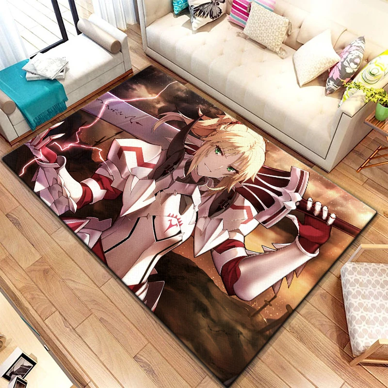 Fate/stay Night Art  HD Printed  Area Large Rug ,Carpet for Living Room Bedroom Sofa Decoration, Non-slip Floor Mat Dropshipping
