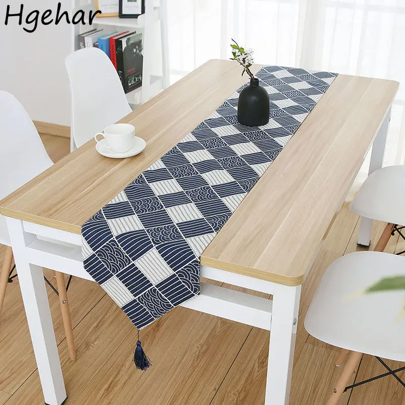Dining Table Runner Long Tablecloth Wedding Home Decoration Natural Burlap Cabinet Ornaments European Pastoral Party Ethnic Ins