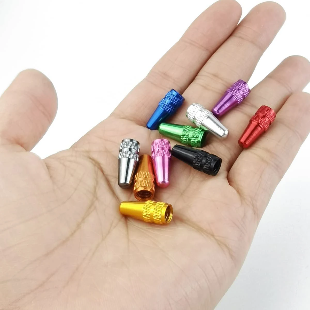 50 шт. велосипедная крышка клапана Presta алюминиевая велосипедного колпачки для