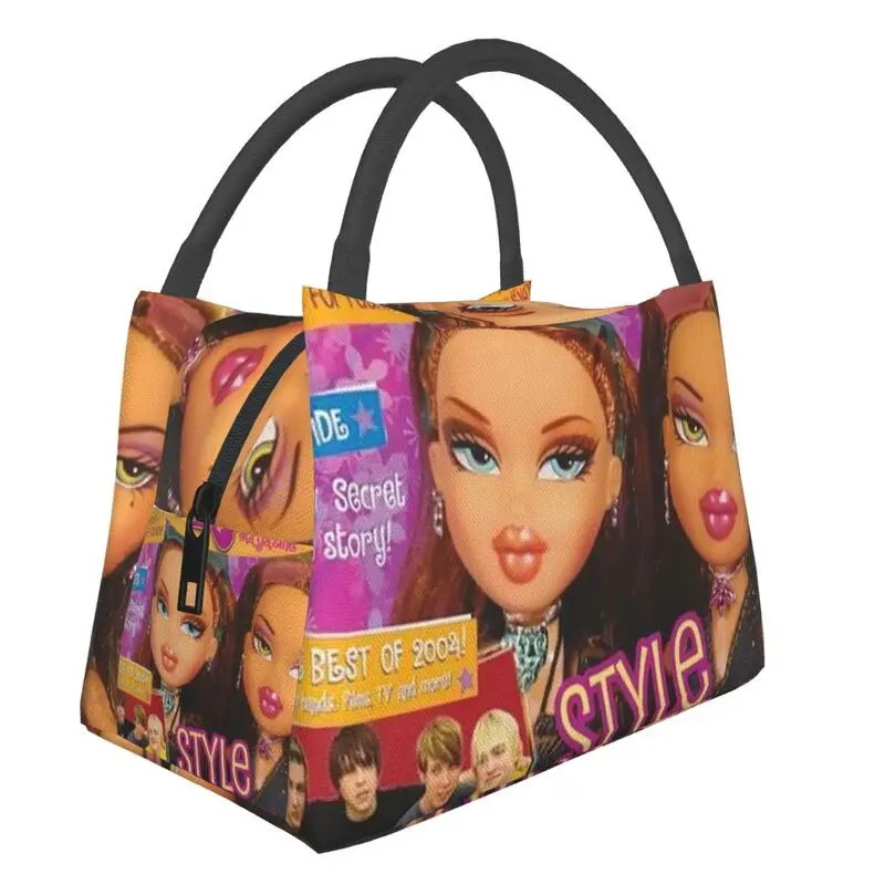 

Bratz Insulated Lunch Bag for Women Resuable Cartoon Animation Thermal Cooler Bento Box Office Picnic Travel Thermal Bags