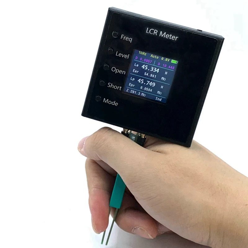 100Khz Intelligent Bridge Tweezers LCR SMD ESR Tester Resistance Capacitance Inductance Continuity Test