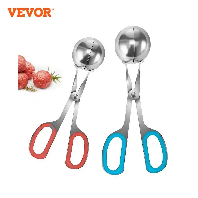 

VEVOR 2PCS Meatball Maker Clip Fish Rice Ball Making Mold 403 Stainless Steel Scoop Meat Baller Form Tongs Home Kitchen Gadgets