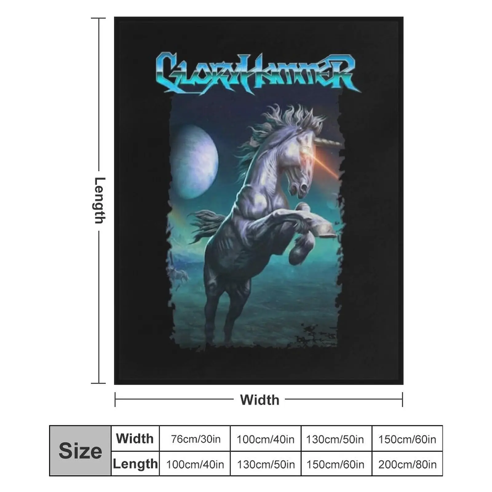 Классическое одеяло Gloryhammer с галактическим единорогом милые клетчатые