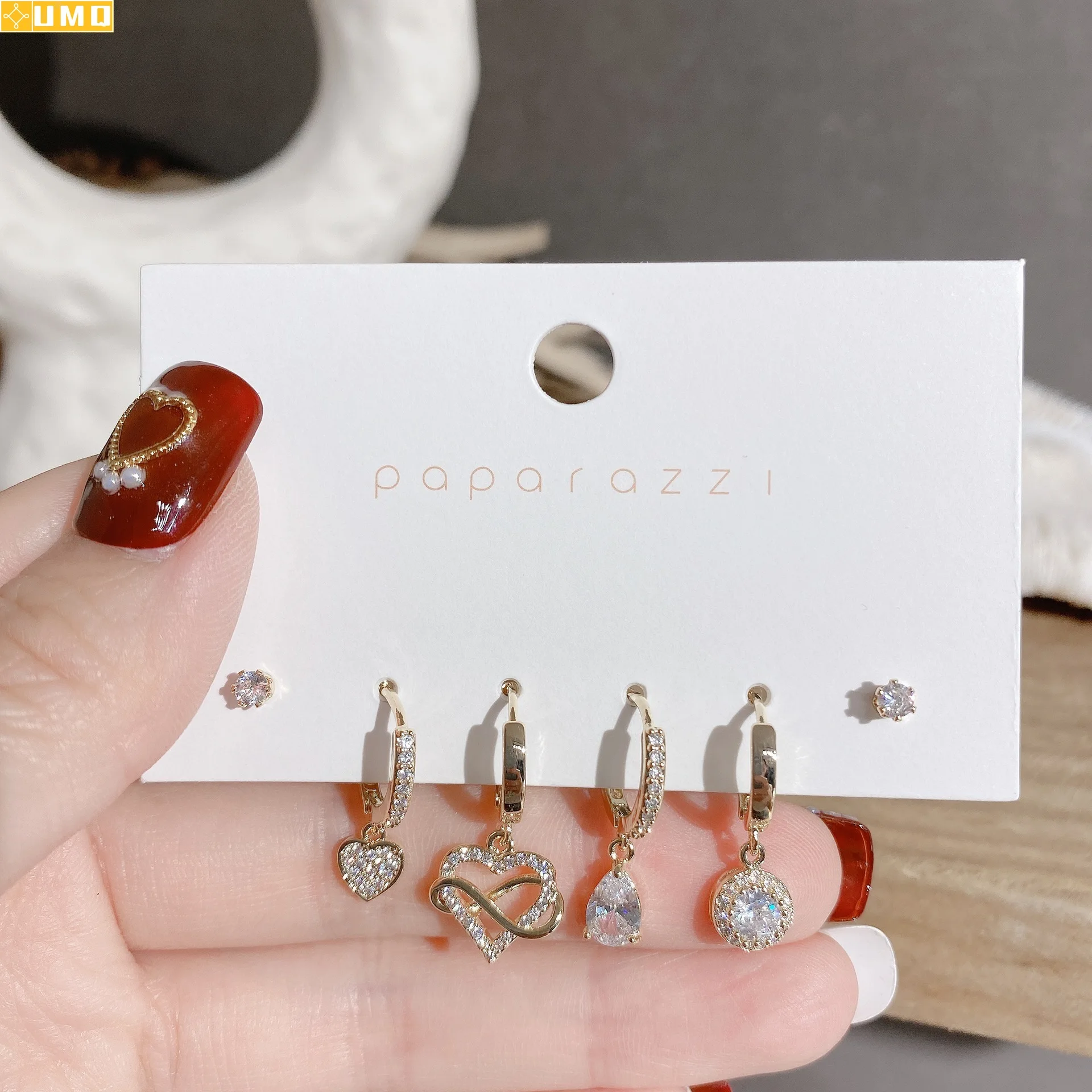 

New Gold Shiny Choker Snake Chain Exquisite Necklace Gift for Women Fine Jewelry Set 3pcs Wedding Diamond Rings for Women