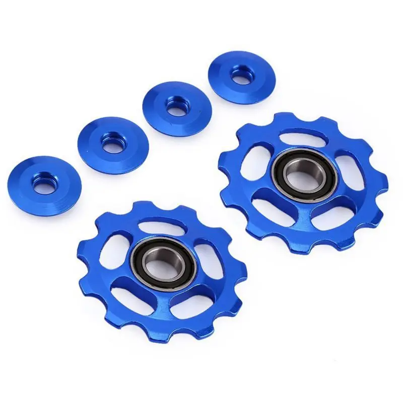 

2pcs 11T Ultralight MTB Aluminum Alloy Bike Bearing Jockey Wheel Rear Derailleur Pulleys Outdoor Bicycle Parts 4 Colors