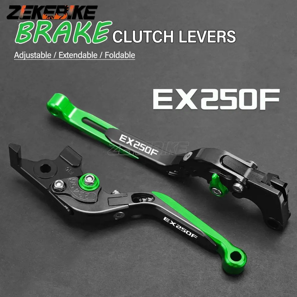 

Motorcycle Brakes Tie Rod Handbrake Brake Clutch Levers FOR KAWASAKI EX250F EX 250F 1988-2006 2007 Adjustable Extendable Folding