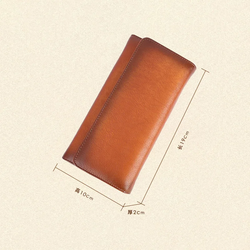 Timeless Ladies Leather Wallet - First Layer Cowhide, Multifunctional Features for Everyday Use