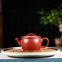 raw ore purple sand pot handmade han tile teapot dahongpao tea set