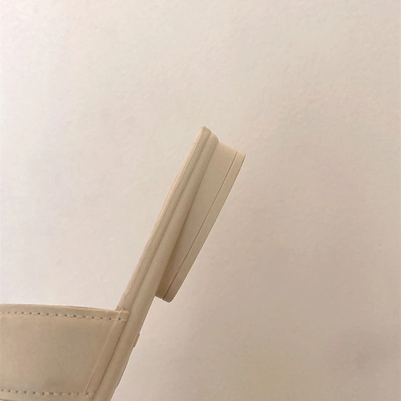 Simple Style Summer Seaside Vacation One Word Slips Non-slip Ladies Flat Bottom Outside Wear Sandals Temperament Casual Slippers