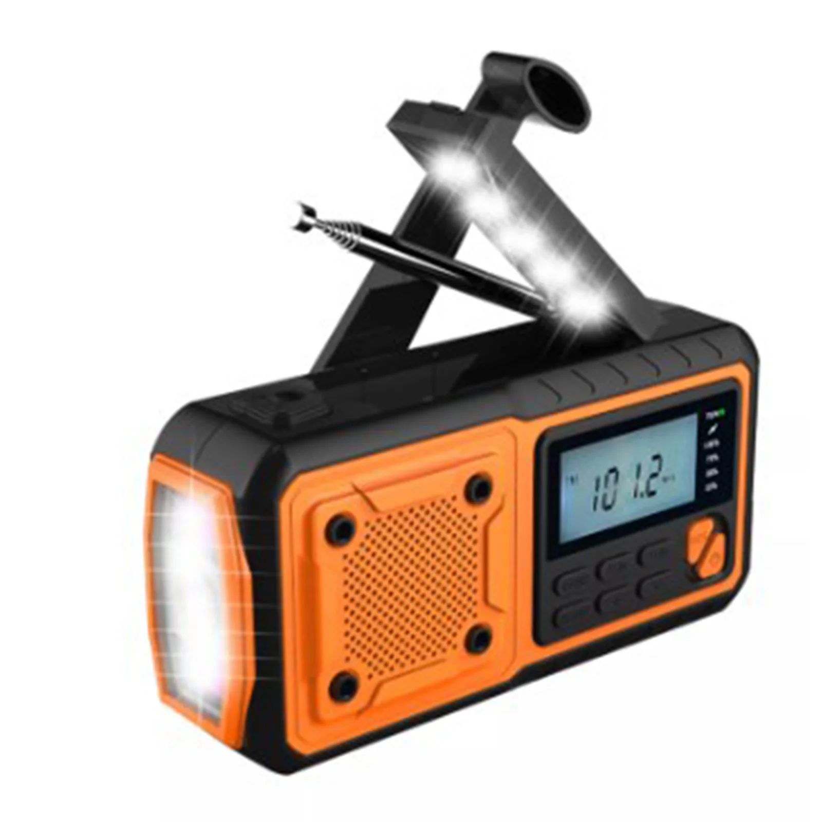 

Цифровая магнитола с фонариком, 4000 мАч, 4 способа зарядки