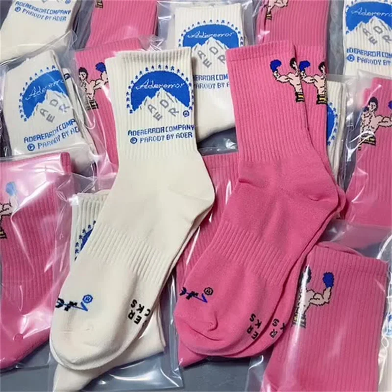 

Tide Brand South Korea Ader Socks Skater Hip Hop Fashion Novelty Funny Snow Mountain Swordsman Cotton Socks Streetwear Meias