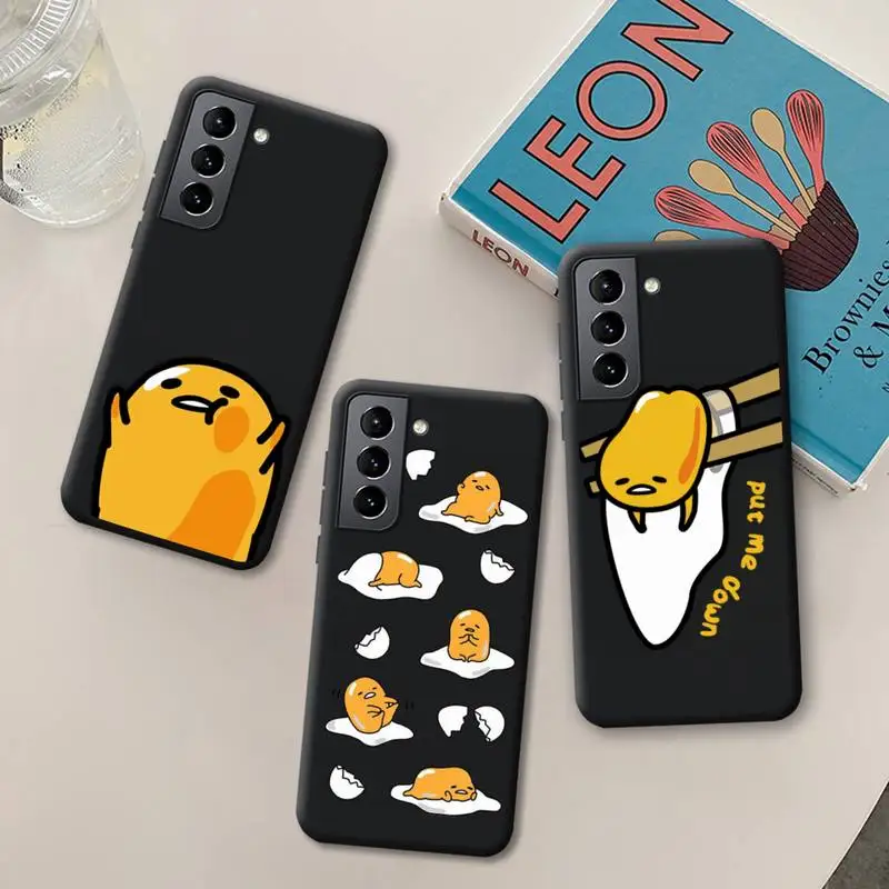 

Cute Lazy Gudetama Phone Case for Samsung Galaxy S22 S21 Ultra S20 FE S9 Plus S10 5G lite 2020 Silicone Soft Cover