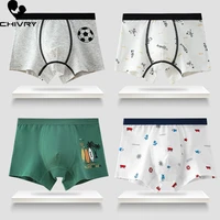 4 piece kids boys underwear cartoon childrens shorts panties for baby boys boxer brief stripes teenager underpants for 2 14t