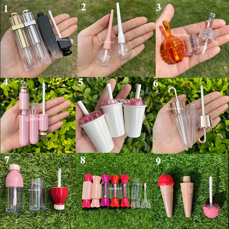

Mini Lip Gloss Empty Tube Cosmetic Lipgloss Jar Packaging Container wholesale Beauty lipstick Makeup Tool Lip Balm Bottle