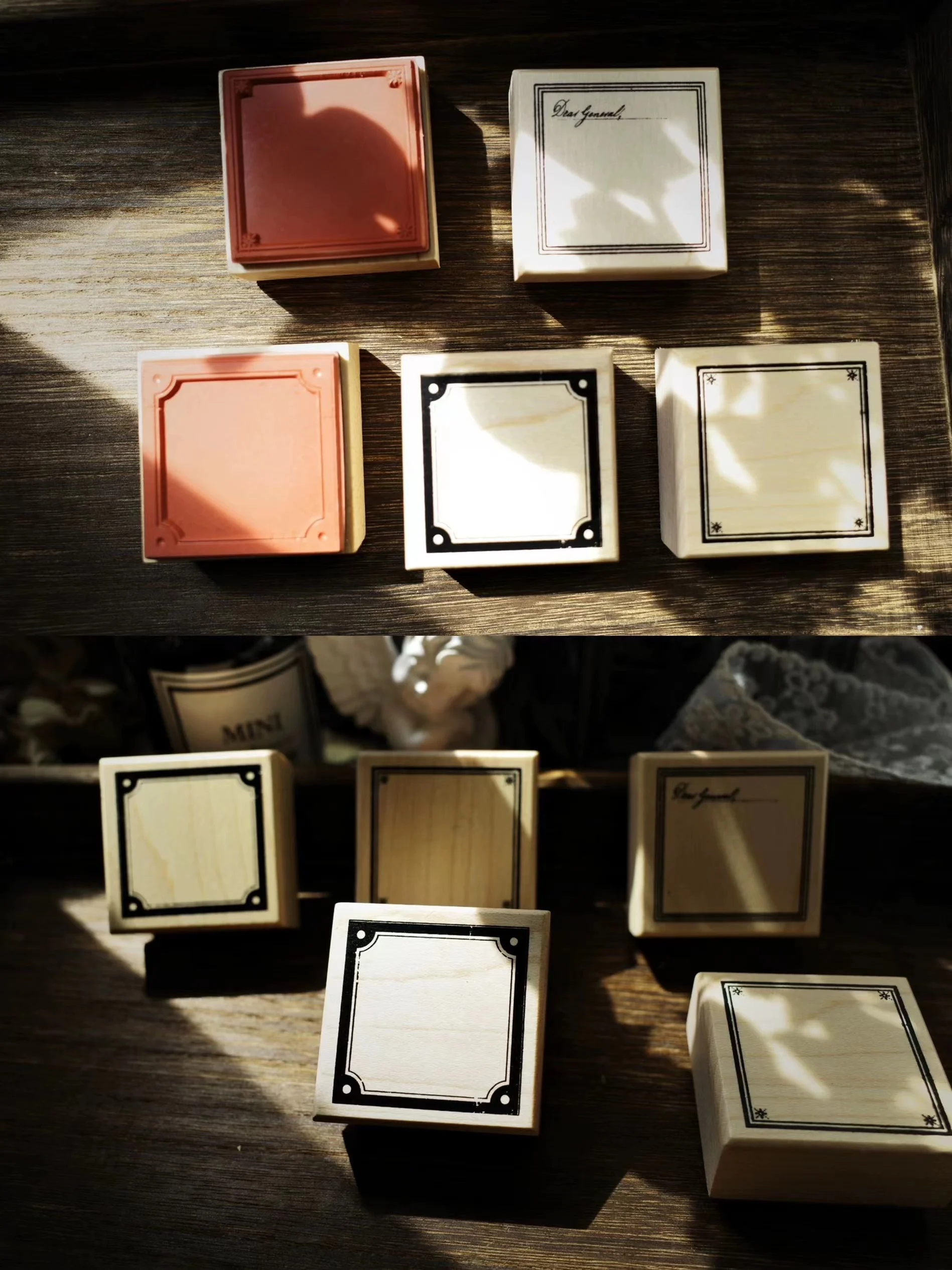 Винтажные рамки для пленки деревянный резиновый штамп сделай сам скрапбукинга