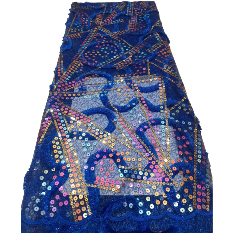 

Factory Offers Latest Very Soft Classic high Quality African Tulle Lace Sequins Fabric For Wedding Party Dress NN368_R