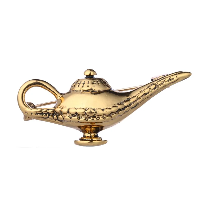 

Wuli&baby Aladdin's Lamp Brooch Pins Vintage Metal 2-color Magic Light Pot Casual Party Brooch Pins Fashion Jewelry Gifts