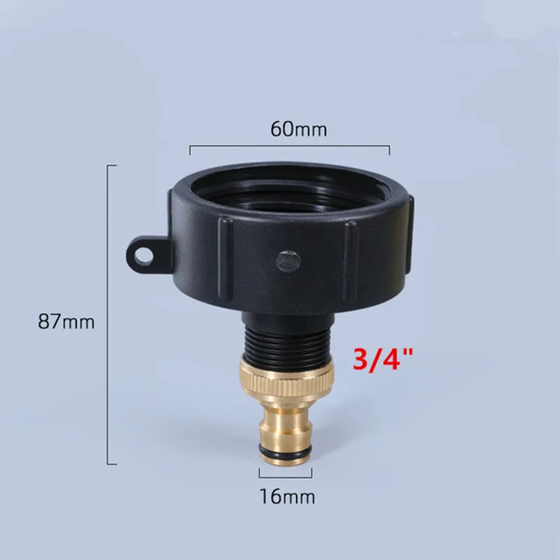 

Thicken S60*6 to 3/4" IBC Tank Adapter IBC Hose Valve Connector 1000L Water Tank Rain Barrel Water Tube Fittings
