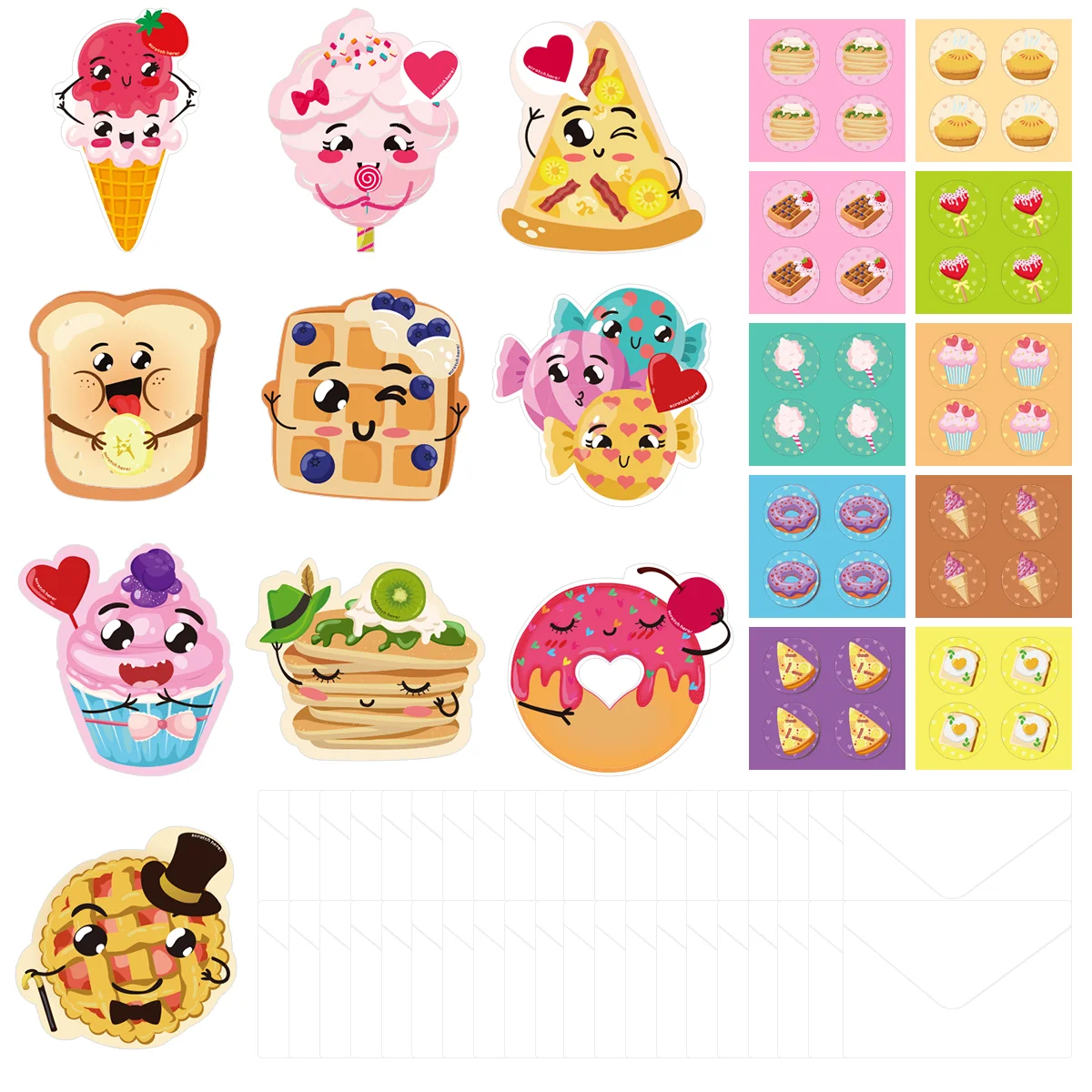 

Scratch Sniff Exchange Cards Sticker Para Uñas Valentine Cards Scented Stickers Valentine Greeting Cards Fruit