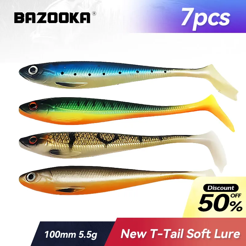 

Bazooka Soft Baits Fishing Lure Silicone Shad Shiner Swimbait Wobblers Carp Worm Bass Pesca Paddle Pike Head