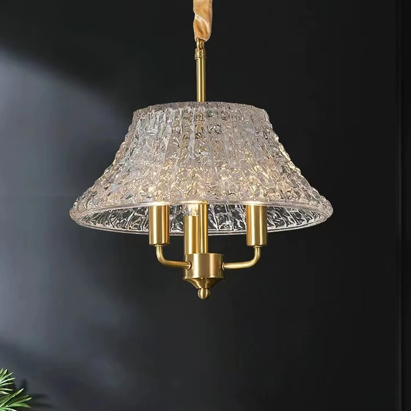 

Modern Balcony Antique Copper Pendant lamp crystal Glass Pendant Lights Bar Dining Room Kitchen Island Indoor Hang lamp Fixtures