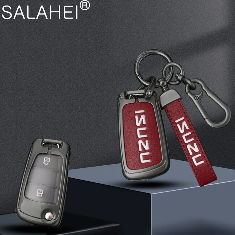 

Car Flip Remote Key Fob Case Cover Shell For Jiangxi Isuzu Pickup DMAX Ruimai Mu-X Mu-X Mu Ranger Protector Keychain Accessories