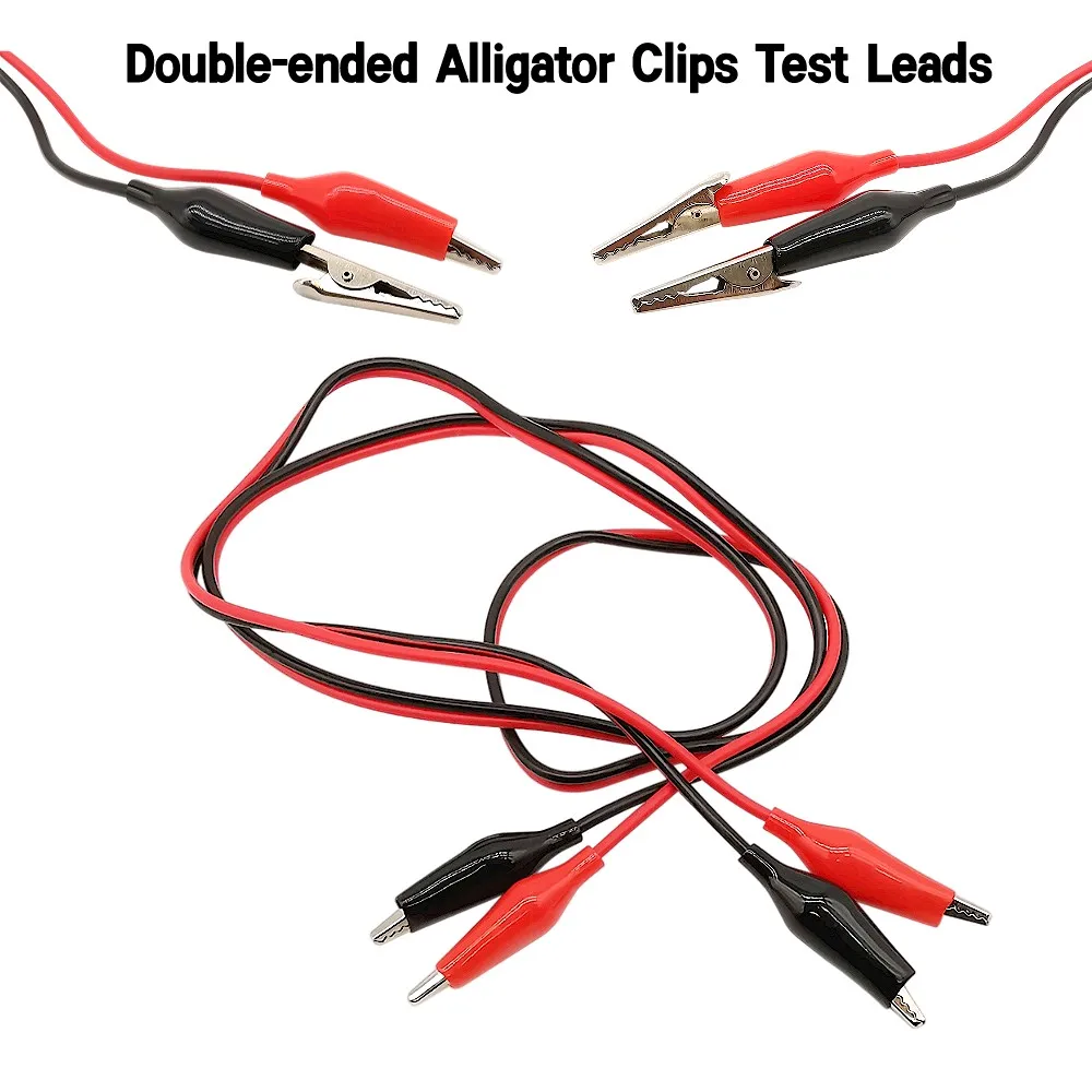 

1Pcs 1M Electrical Dual Head Alligator Clips Cable Jumper Wire DIY Test Lead Dual Crocodile Cable Clips Test Line for Multimeter